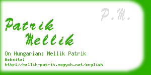 patrik mellik business card